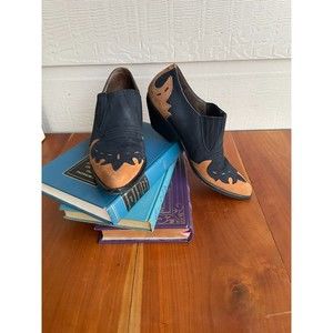 Guess by Georges Marciano ankle boot Women Nubuk Sued rust/black sz 8.5 M